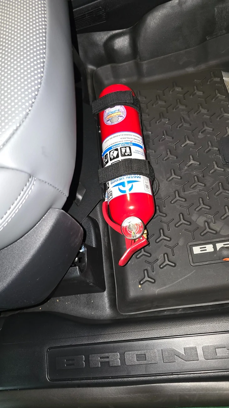 Ford Bronco Sport Fire Extinguisher Mount Installation 20260623_082615