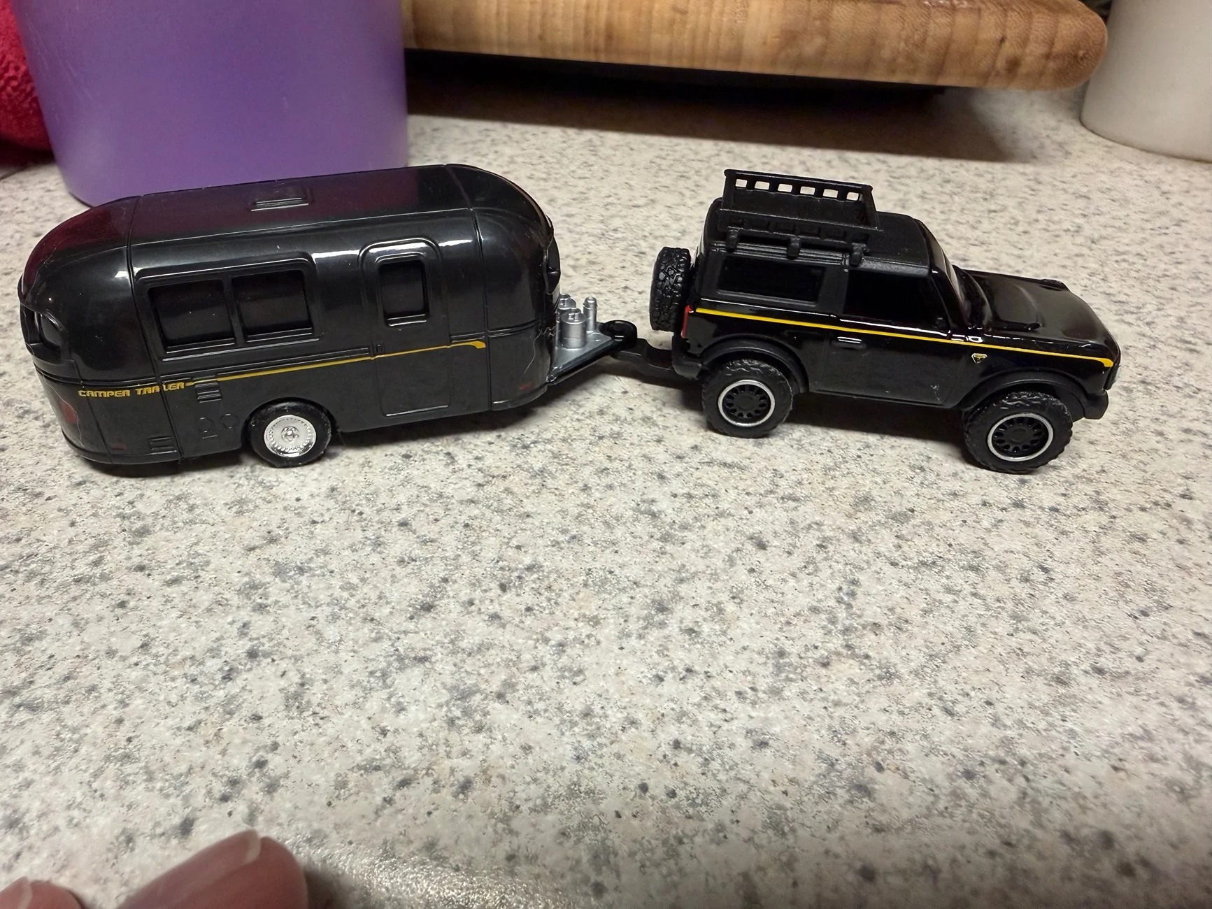 Ford Bronco Sport Die cast Black Bronco and camper! IMG_4667