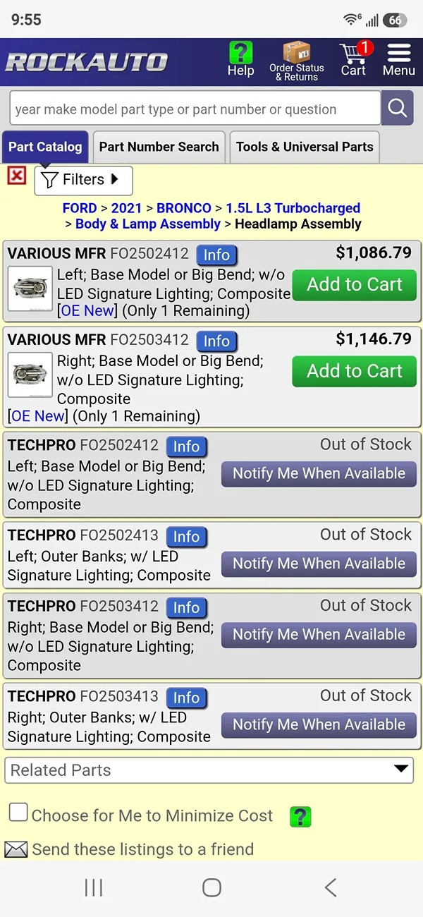 Ford Bronco Sport Lighting Processor and Headlight Failure Screenshot_20260706_095520_Samsung Browser