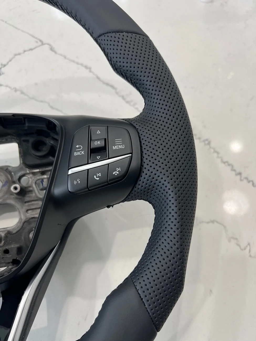 Ford Bronco Sport Custom wrapped leather steering wheel $375 IMG_6446