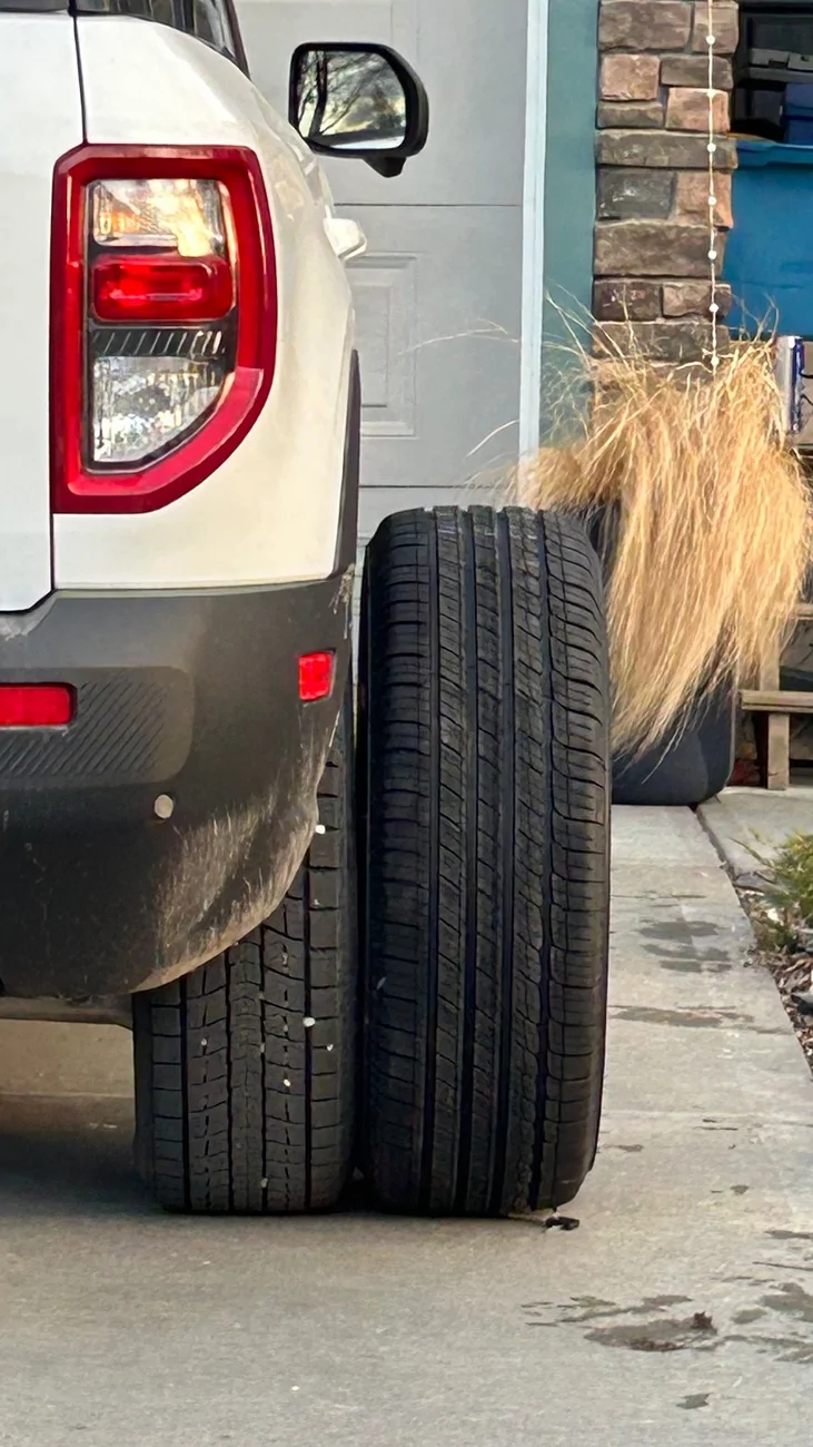 Ford Bronco Sport Largest tire size that can be put on an outer banks and 18 inch wheels without a lift IMG_3727