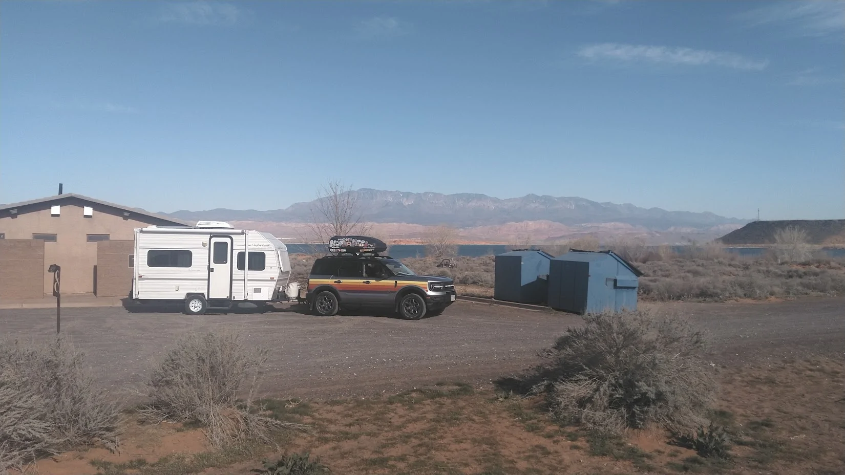 Ford Bronco Sport Towing a tent trailer KIMG3786