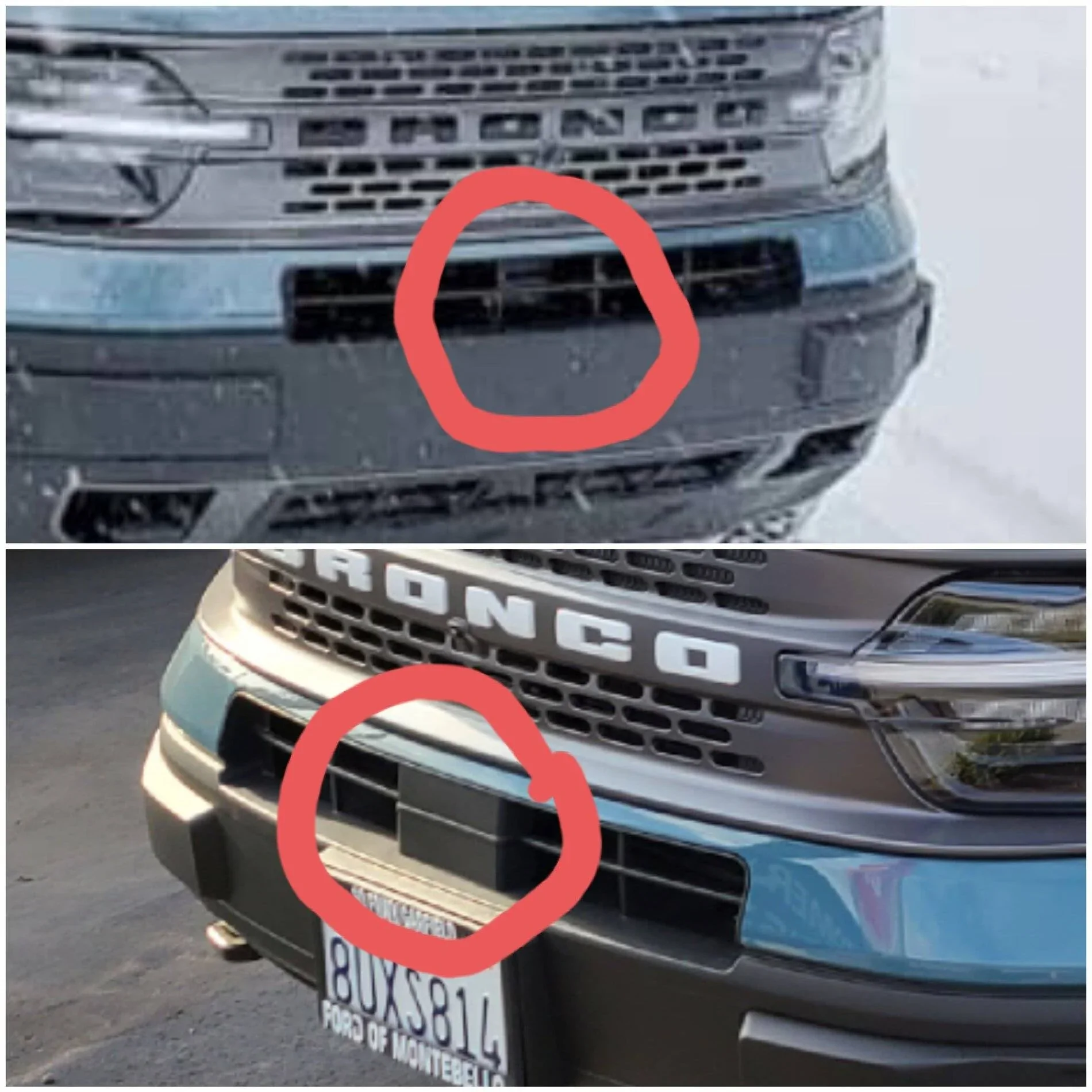 Ford Bronco Sport Middle grille/bumper opening 20210319_190838