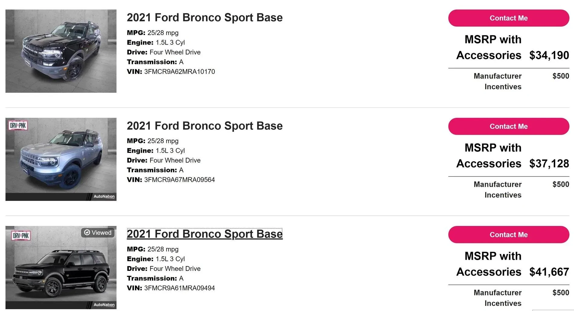 Ford Bronco Sport Ford allowing mannequins to be sold BBPricey