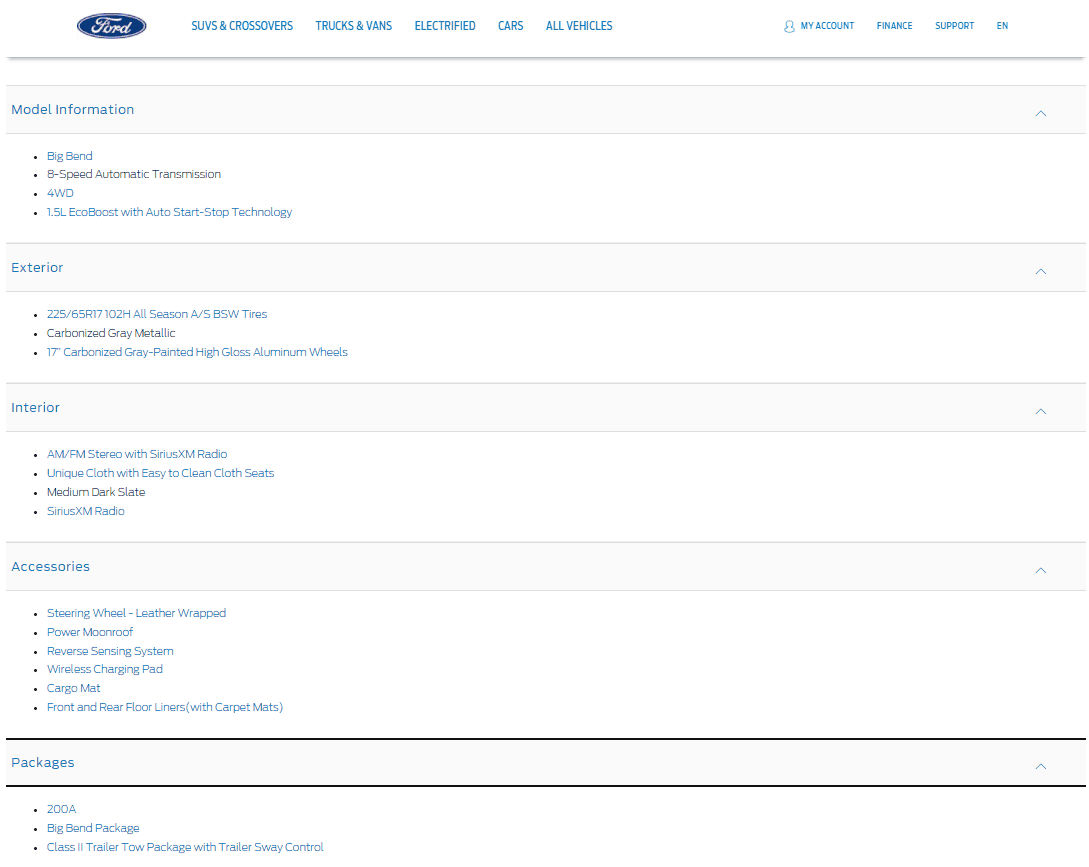 Ford Bronco Sport Questions about new order submitted BS BB list