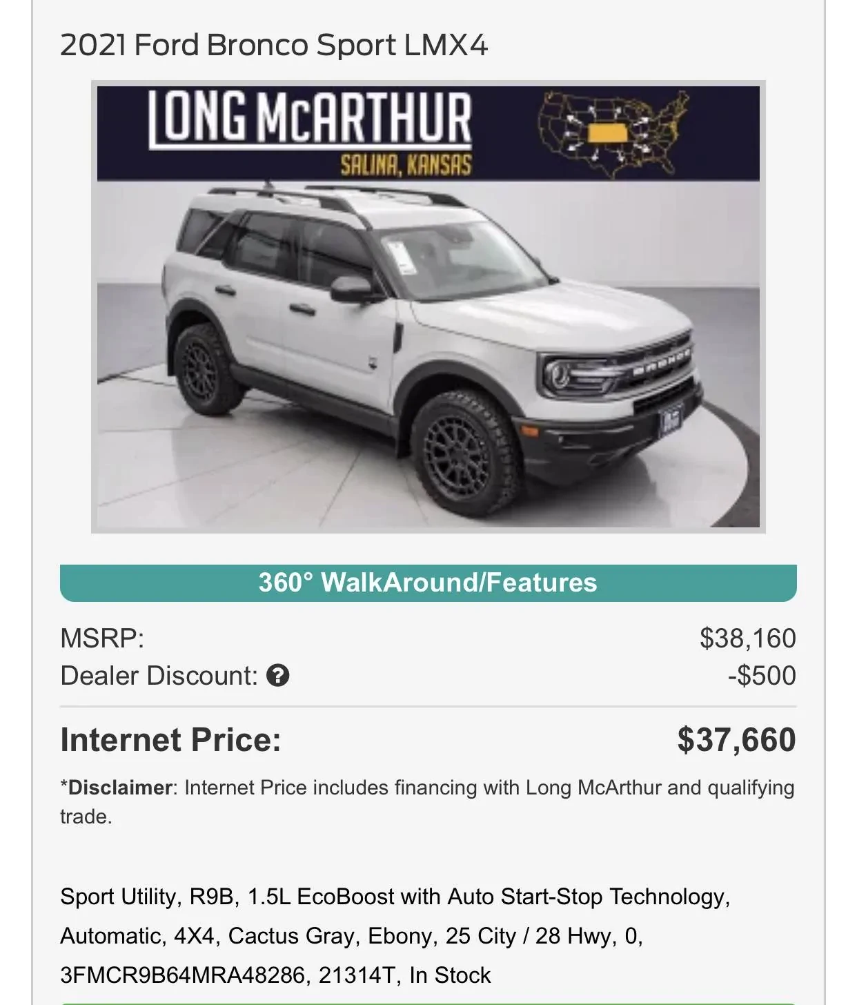 Ford Bronco Sport Long McArthur Ford LMX4 Bronco Sport 4EC05E3F-FD13-4E0F-B47B-B7E7FB1451D7