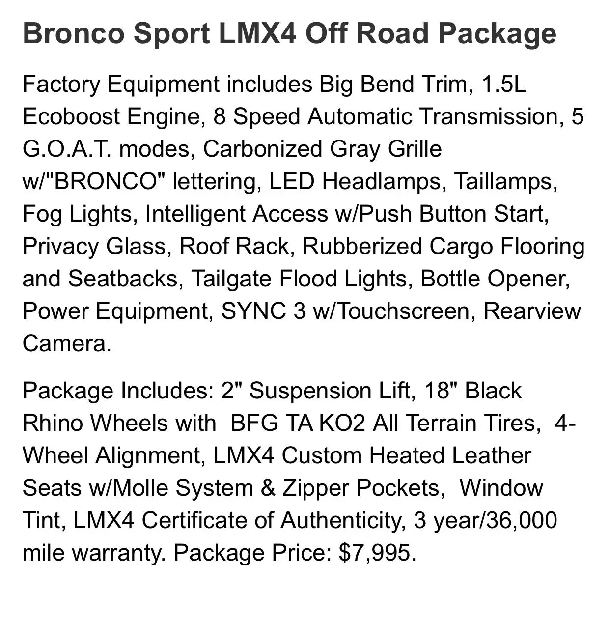 Ford Bronco Sport Long McArthur Ford LMX4 Bronco Sport CA65B765-07BF-47E1-A64D-0F47B36D4D88