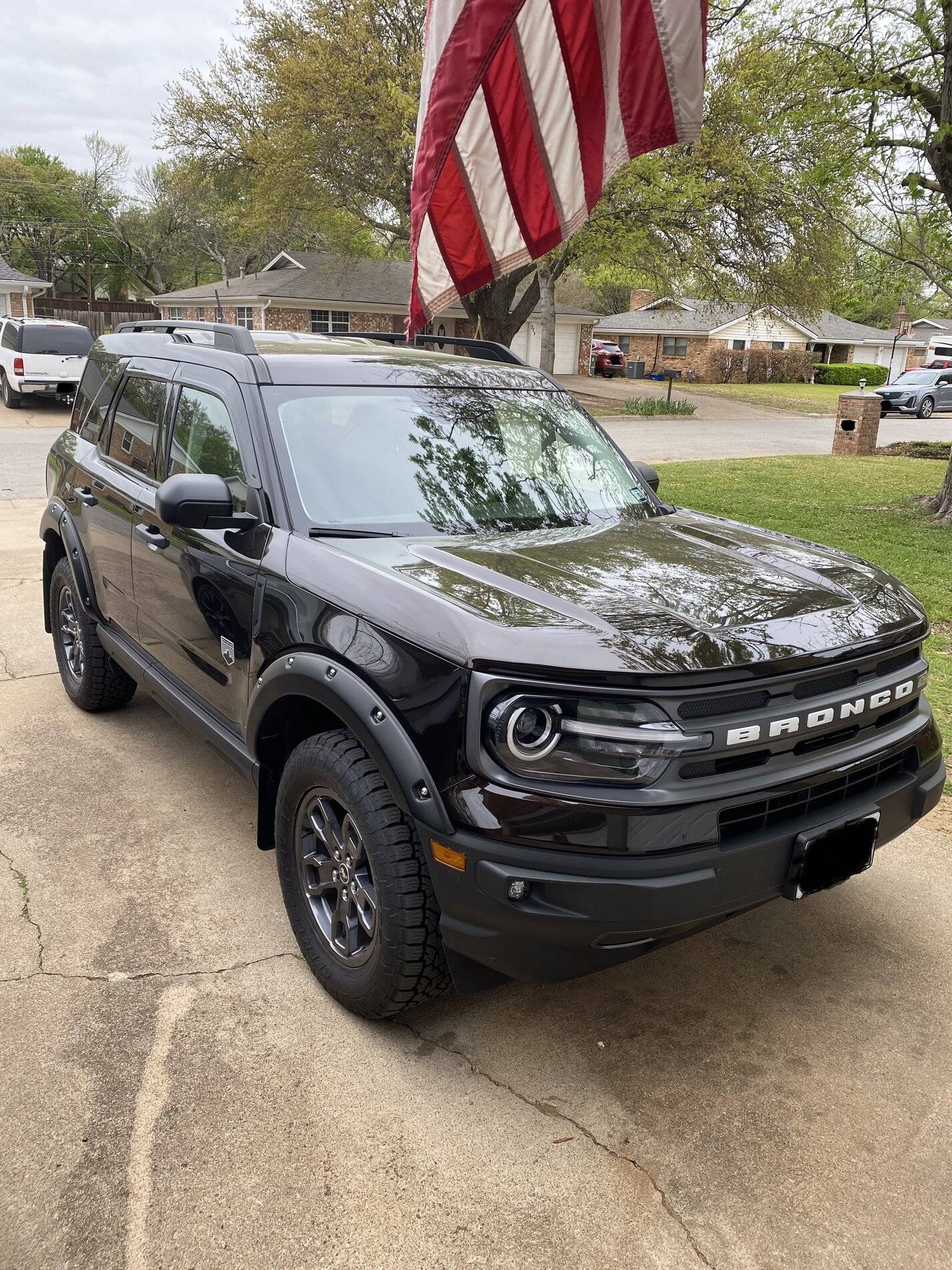 Ford Bronco Sport Front splash guards & fender flairs Plate blocked