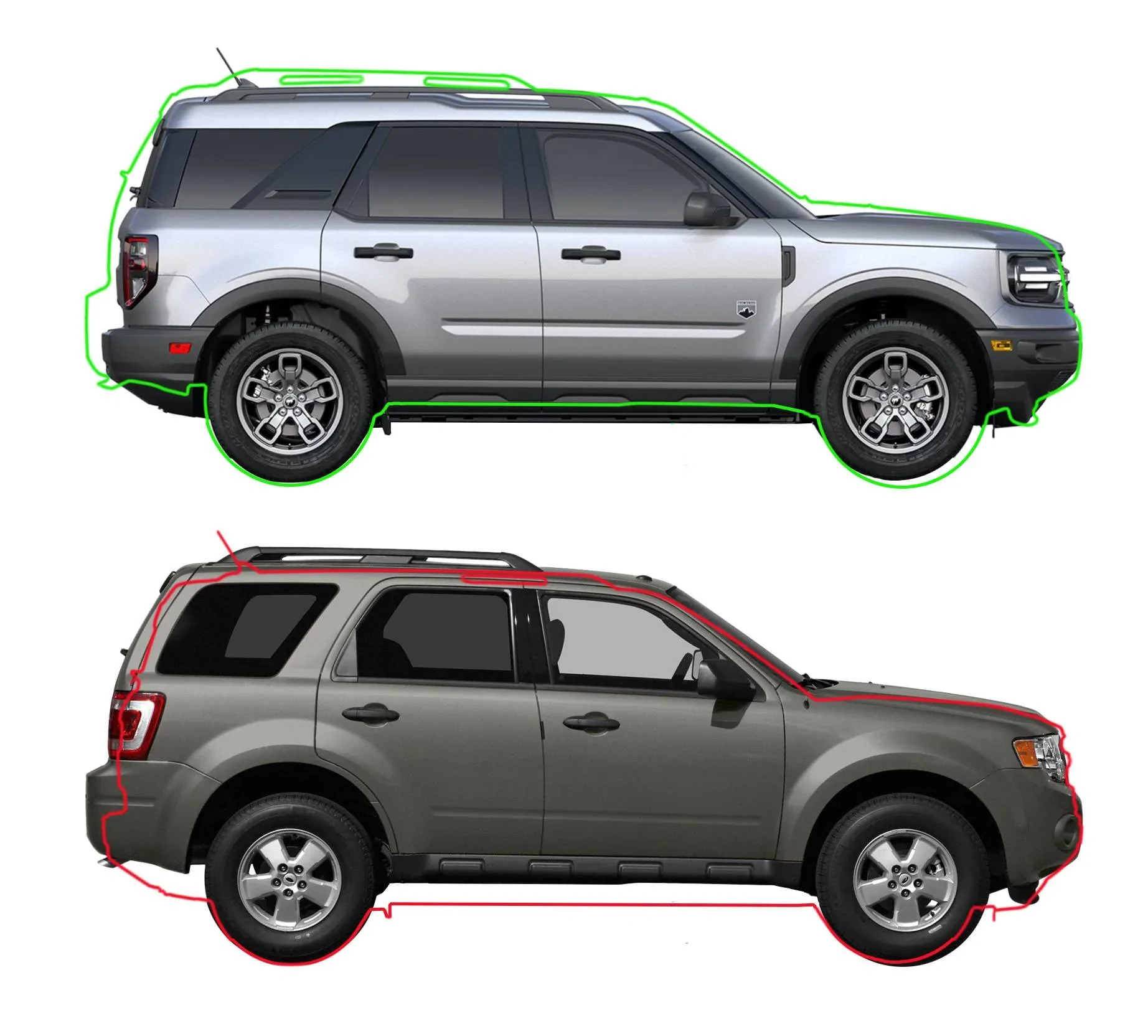 Ford Bronco Sport Photoshop Request.... 2012 Escape (or earlier) overlayed with the Bronco Sport 2021 bronco sp 2012-Ford-Esca
