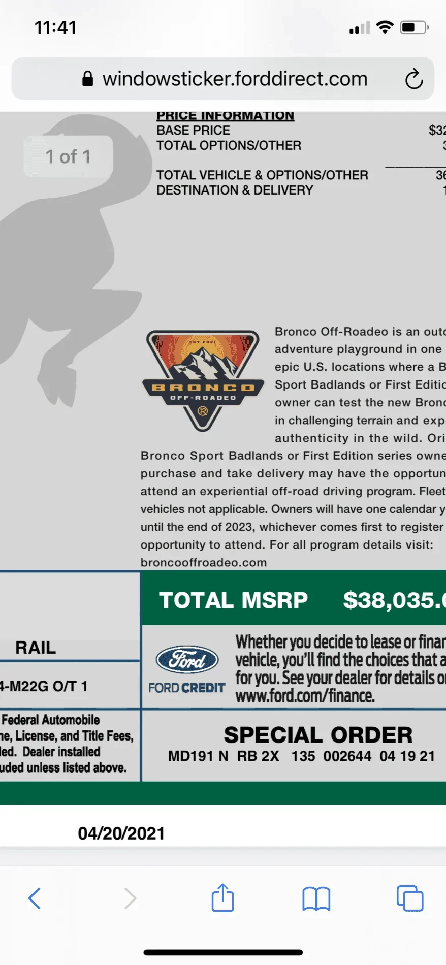 Ford Bronco Sport Bronco sport in production since Monday 63C69FB4-C052-49C3-80E4-63DC4DFA236E