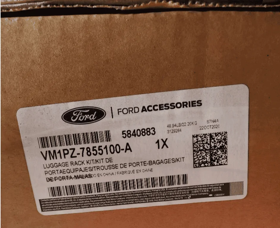 Ford Bronco Sport 2021 FORD BRONCO SPORT GENUINE FORD CROSSBAR KIT YAKIMA 1620486703573