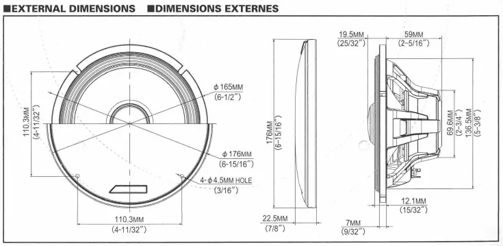 Ford Bronco Sport Installing aftermarket speakers and sub in Bronco Sport! Alpine R-S65 2 Dimensions