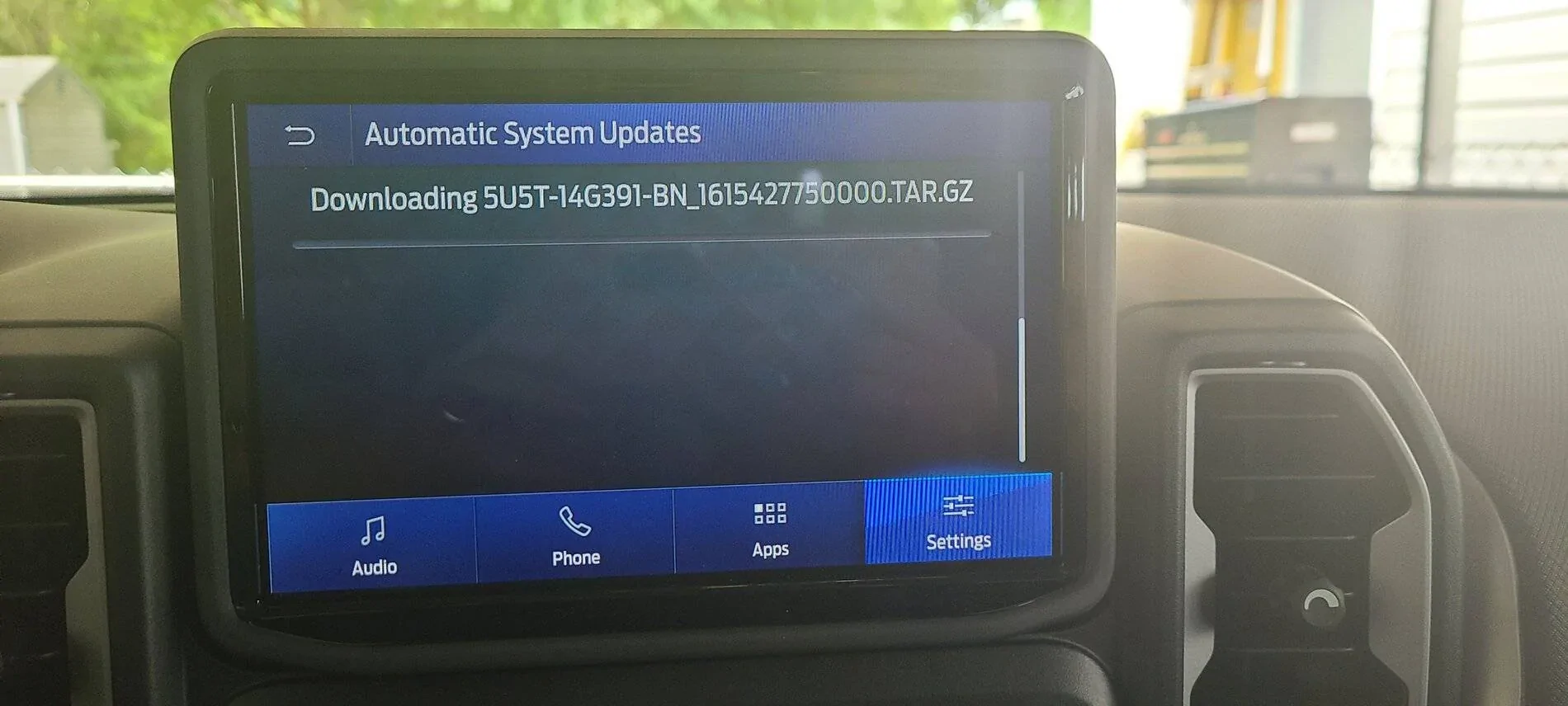 Ford Bronco Sport Anyone else showing this software update is downloading but never does? 20210516_102858