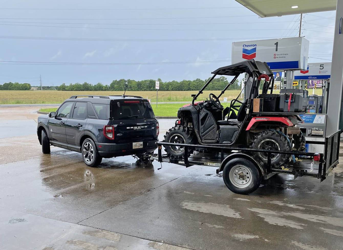 Ford Bronco Sport It’s towing! Curt hitch installed and towing trailer Bronco Sport Curt Hitch Towin