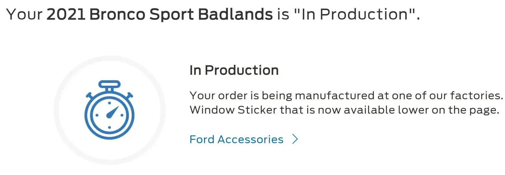 Ford Bronco Sport Waiting room production-confirm