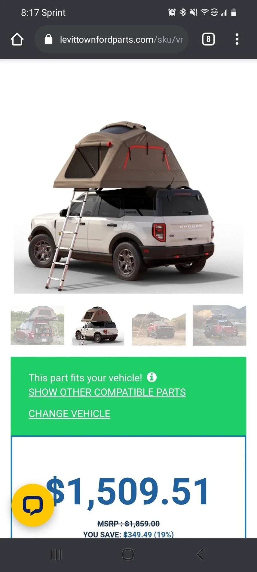 Ford Bronco Sport Yakima roof racks up...... Screenshot_20210602-201756_Chrom