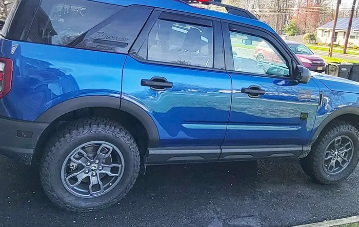 Lifted and upgraded tires: Rough Country 1.5 lift + Mickey Thompson Baja Boss A/T 245/65r17 tires