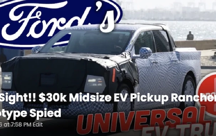 Ford Midsize EV Ranchero Pickup – News & Info