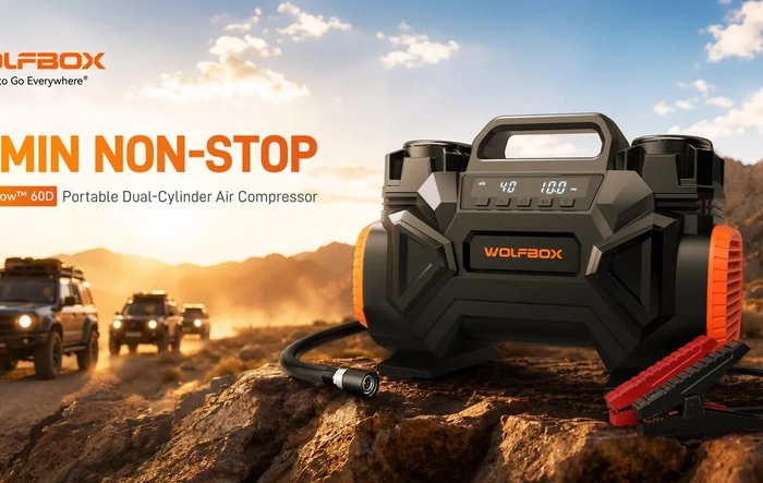 New: Wolfbox HyperFlow 60D Air Compressor