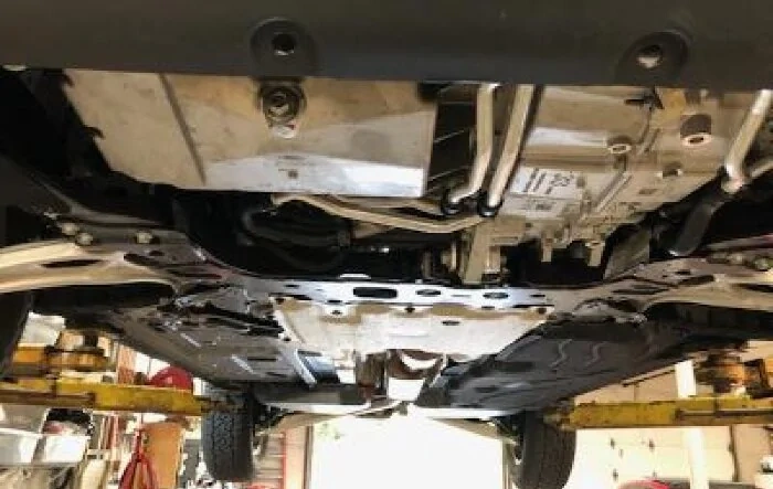 Pics of Bronco Sport undercarriage, shielding and oil filter on wife's badlands